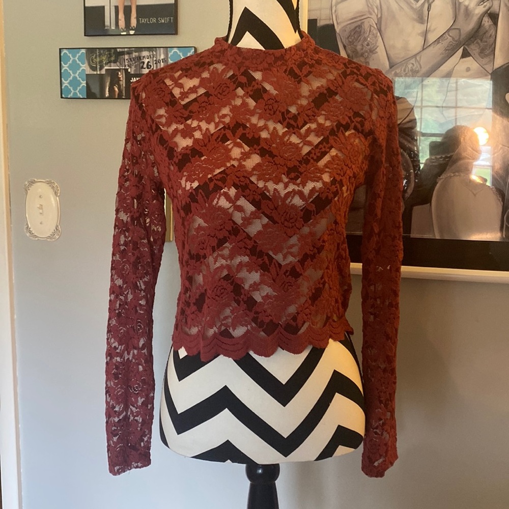 Lace detail blouse